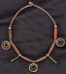 Katie Singer's Jewelry - African jasper and bronze necklace
