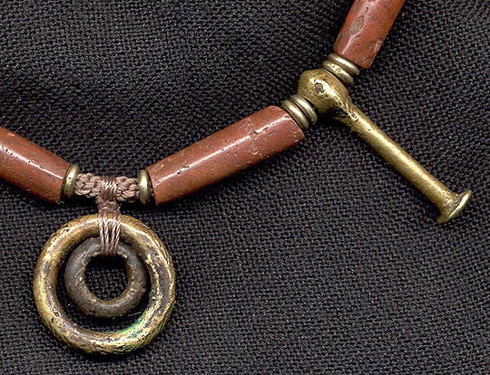 Katie Singer's Jewelry - African jasper and bronze necklace
