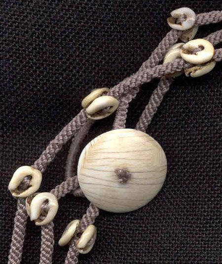 Katie Singer's Jewelry - African brideprice shells necklace detail