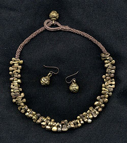 Katie Singer Jewelry - bronze bead necklace