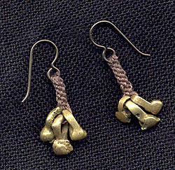 Katie Singer's Jewelry - bronze bead earrings