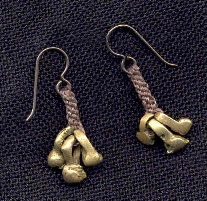 Katie Singer's Jewelry - bronze bead earrings